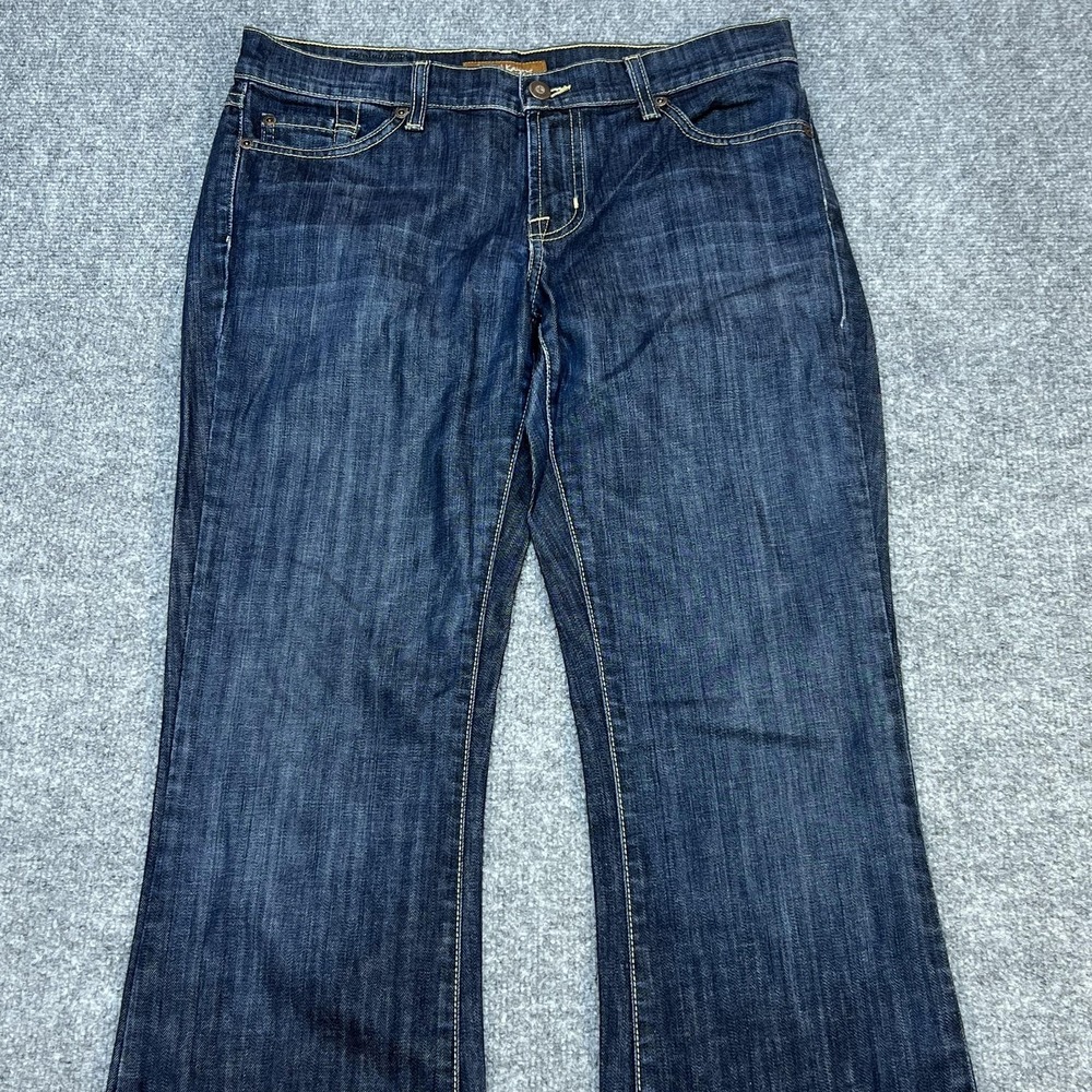 David Kahn Jeans Womens 28 Blue Dark Wash Mid Rise Flare Stretch Denim USA - Picture 2 of 15